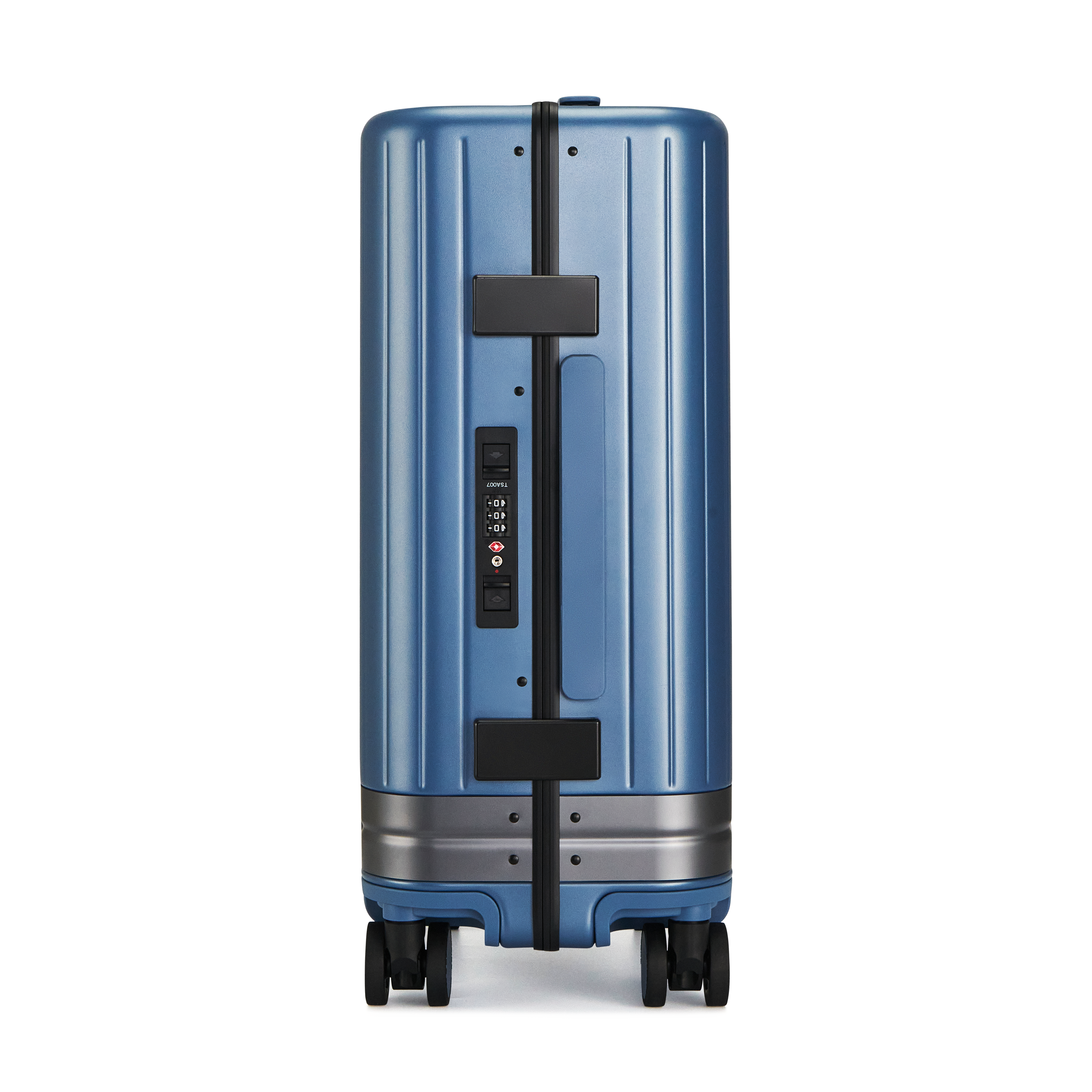 Durable Eos polycarbonate suitcase blue with a modern design