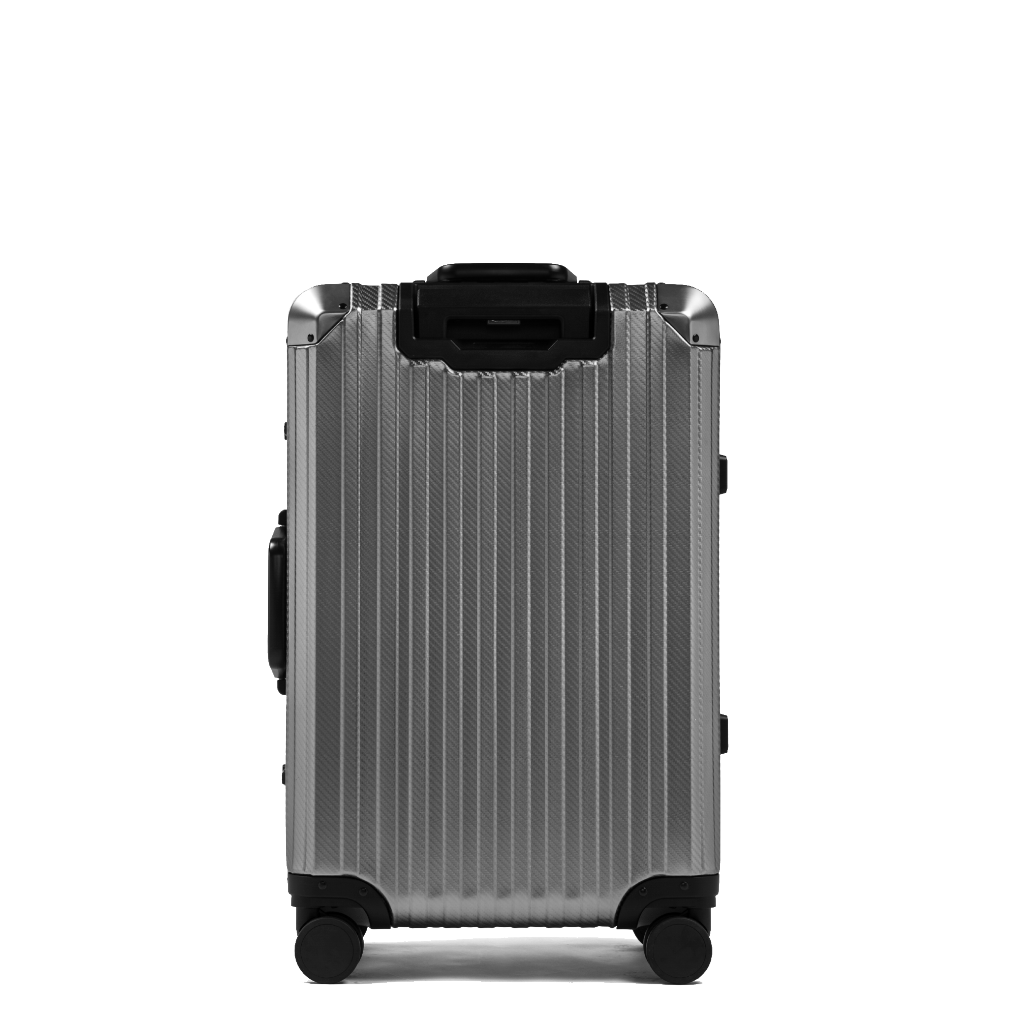 Scratch-resistant gunmetal aluminum suitcase for secure travel